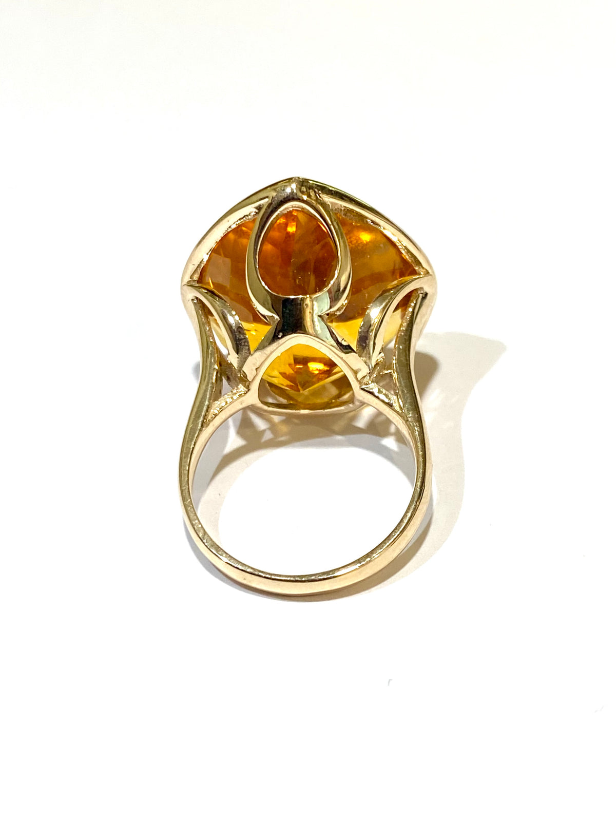 9ct Yellow Gold Pear-Shaped Citrine Ring