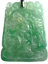9ct Yellow Gold Carved Jadeite Pendant
