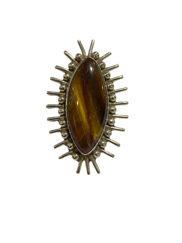 Sterling Silver Tigers Eye Ring
