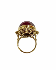 9ct Yellow Gold Star Ruby and Diamond Dress Ring