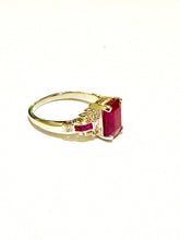 9ct White Gold Ruby and Diamond Ring