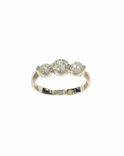9ct White Gold Diamond Trilogy Ring
