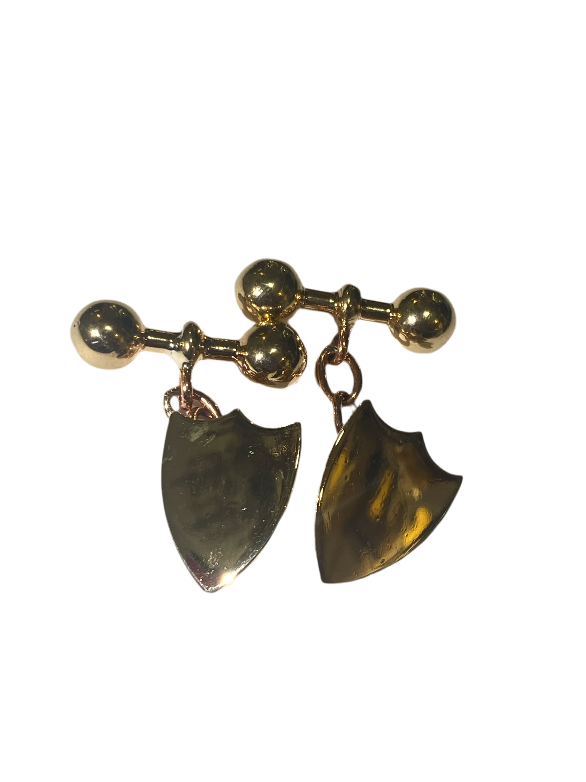 9ct Gold Shield Cufflinks