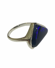 Sterling Silver Semi-Black Opal Ring