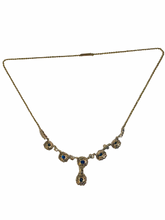 Antique 9ct White Gold Blue Sapphire Evening Set – Necklace, Earrings, Ring & Bracelet