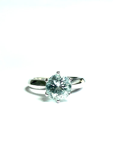 Aquamarine Ring in Sterling Silver