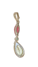 Sterling Silver Tourmaline, Aquamarine & Citrine Articulated Pendant – 54mm