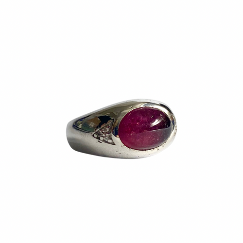 Tourmaline with CZ in Sterling Silver