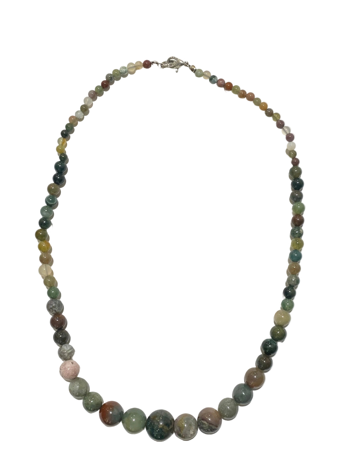 Graduated Agate Beaded Necklace