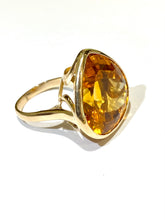 9ct Yellow Gold Pear-Shaped Citrine Ring