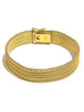 Vintage Grossé Germany Gold-Plated Textured Mesh Bangle