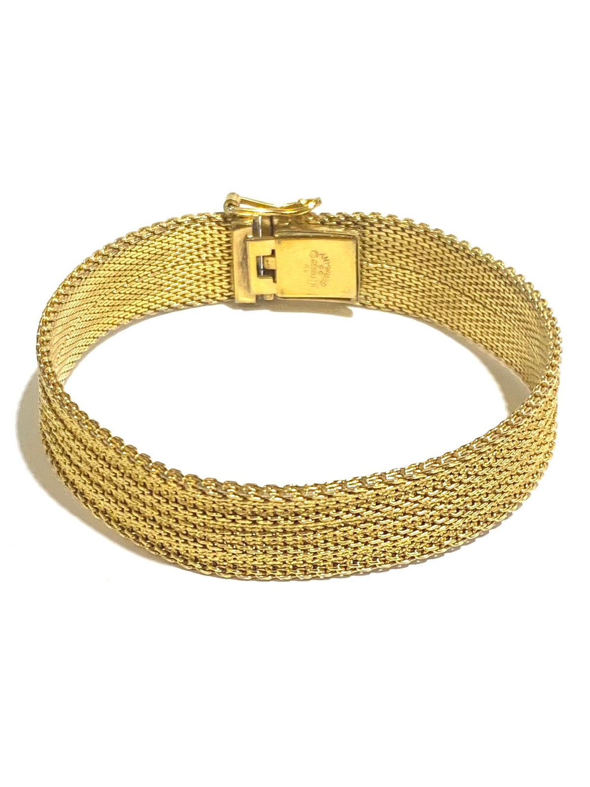 Vintage Grossé Germany Gold-Plated Textured Mesh Bangle