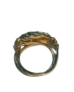 Antique 9ct Yellow Gold Fede Ring