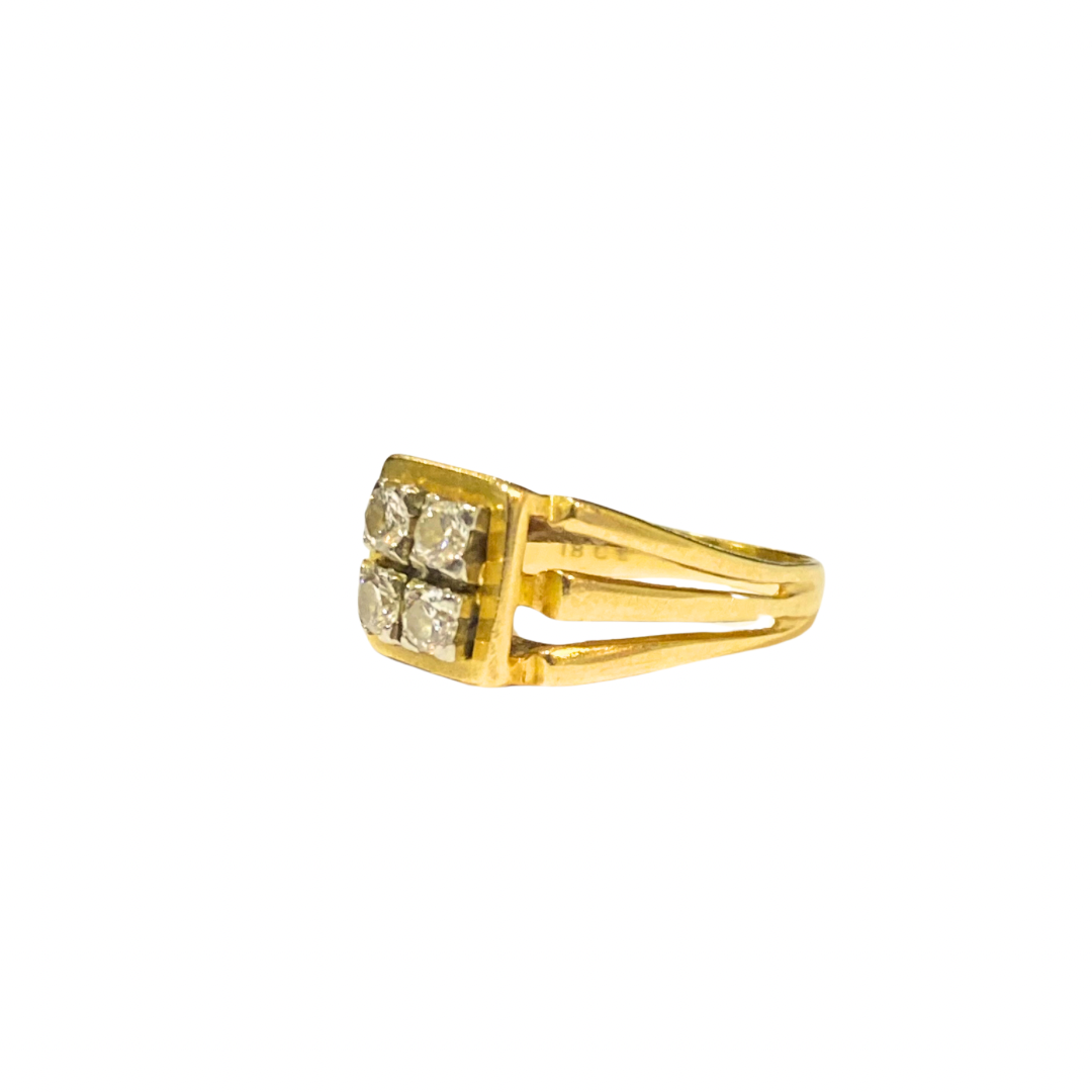 Antique 18ct Yellow Gold Diamond Ring