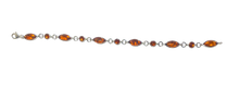 Sterling Silver Amber Bracelet – 210mm