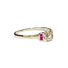 18ct White Gold Diamond and Ruby Ring