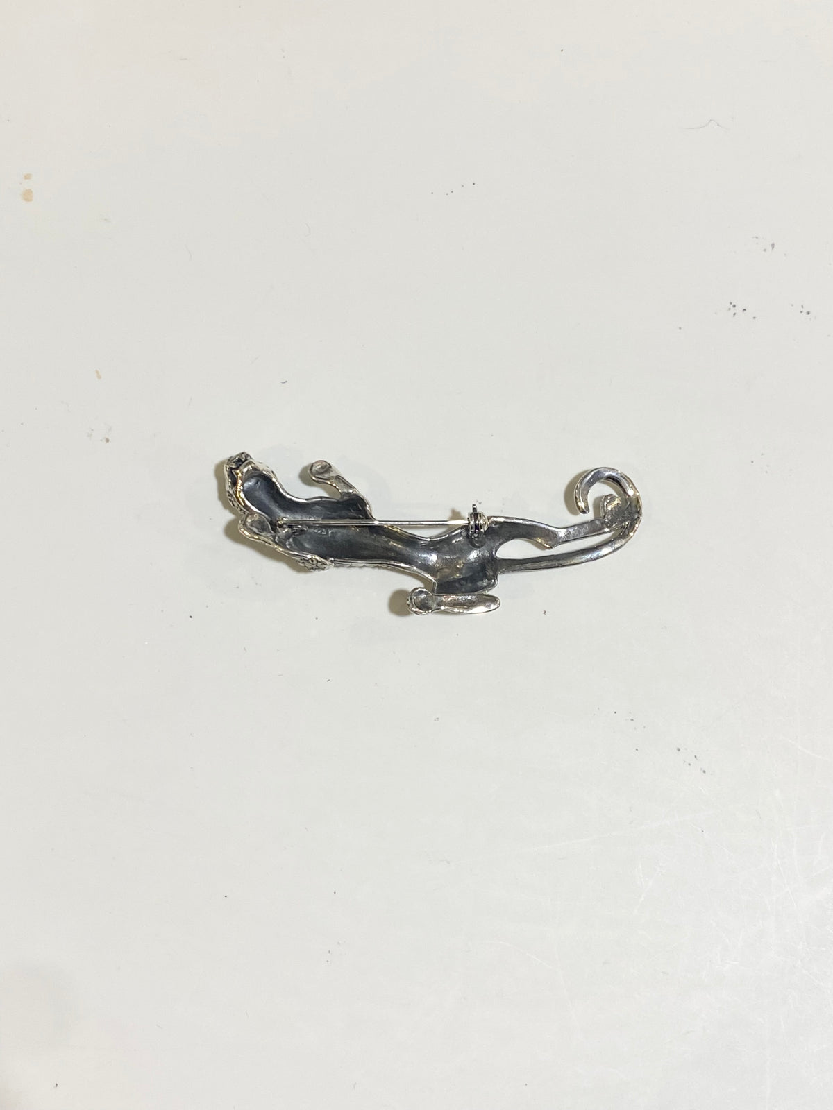 Sterling Silver Marcasite Jaguar Brooch