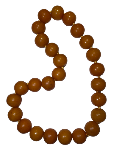 Large Natural Amber Beaded Necklace