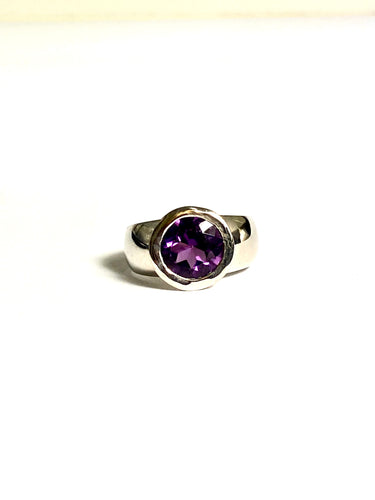 Amethyst in Sterling Silver Ring