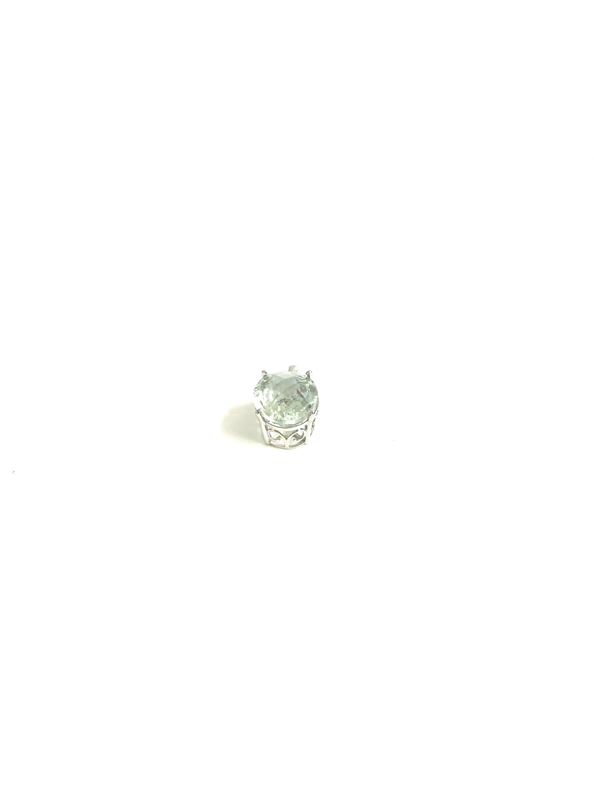 Green Citrine Sterling Silver Pendant