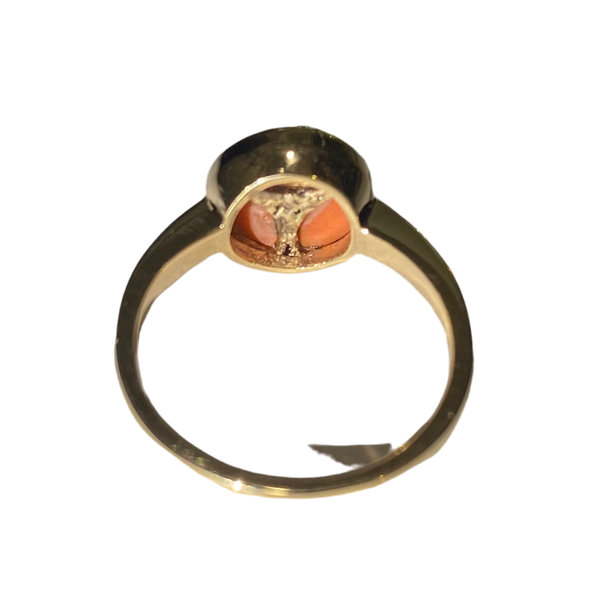9ct Gold Coral Ring