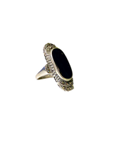 Black Onyx Ring in Sterling Silver