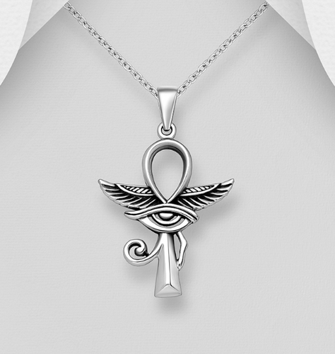 Sterling Silver Eye of Ra Pendant