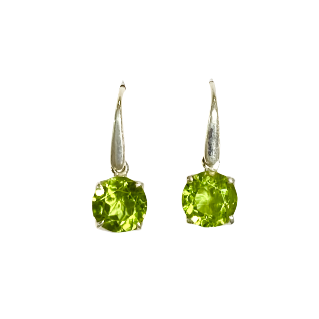 Larger Peridot Sterling Silver Earrings