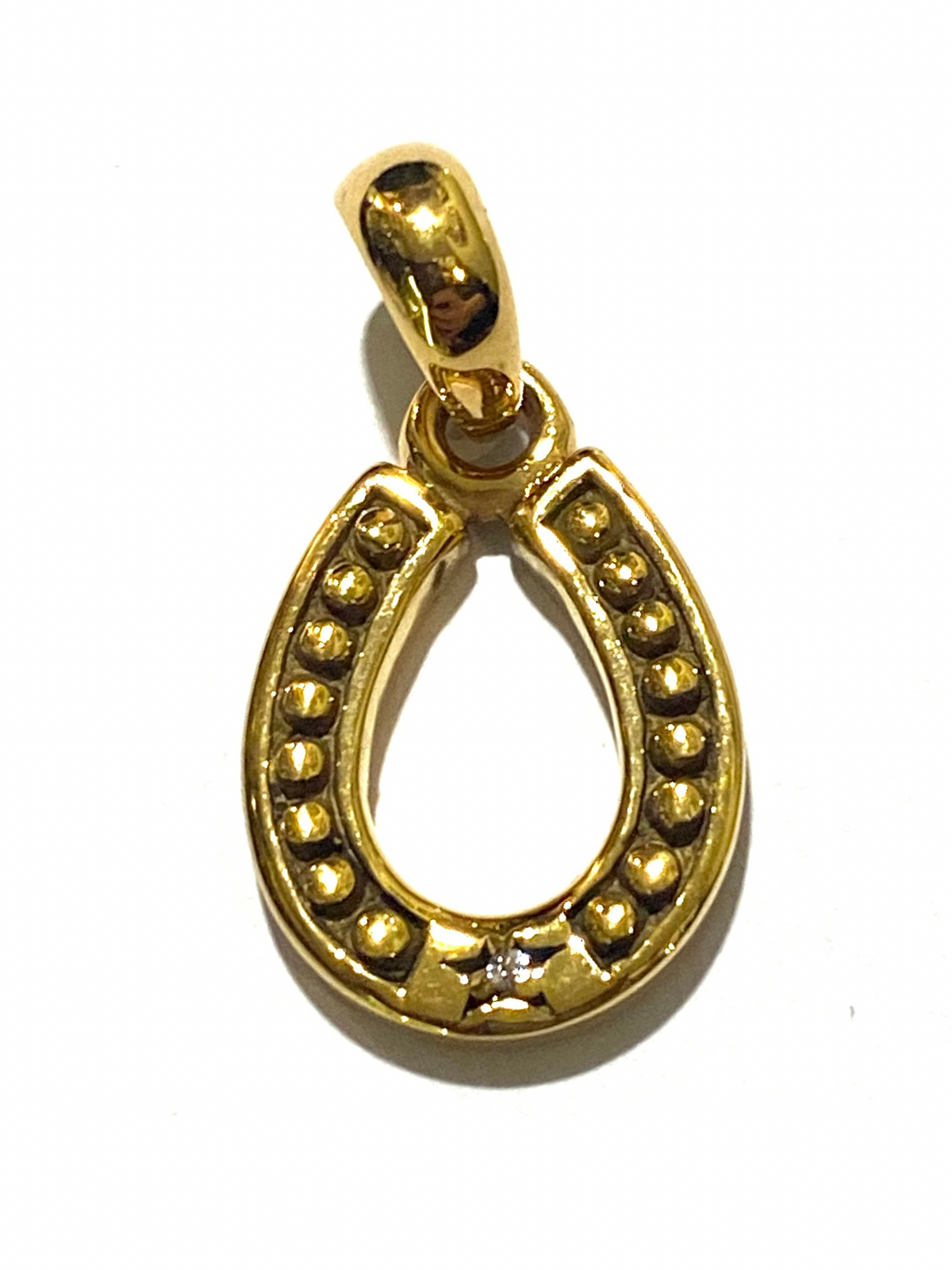 Sterling Silver Gold Plated Horse Shoe Pendant