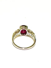 9ct White Gold Ruby and Diamond Ring