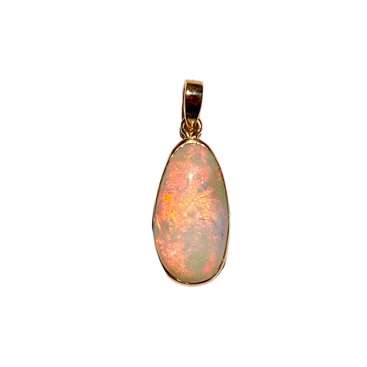 9ct Yellow Gold 2.60ct Semi-Black Opal Pendant