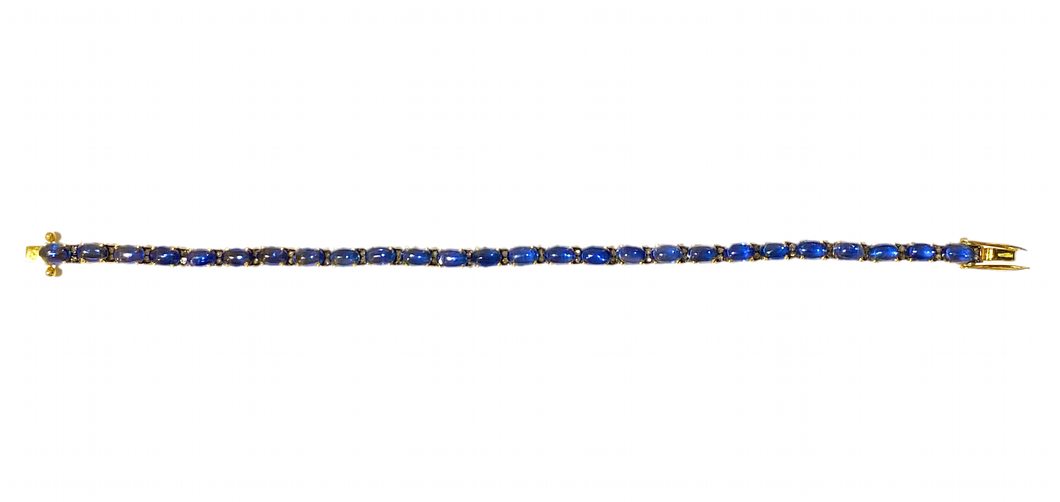 London Blue Topaz Bracelet Sterling Silver Gold Plate