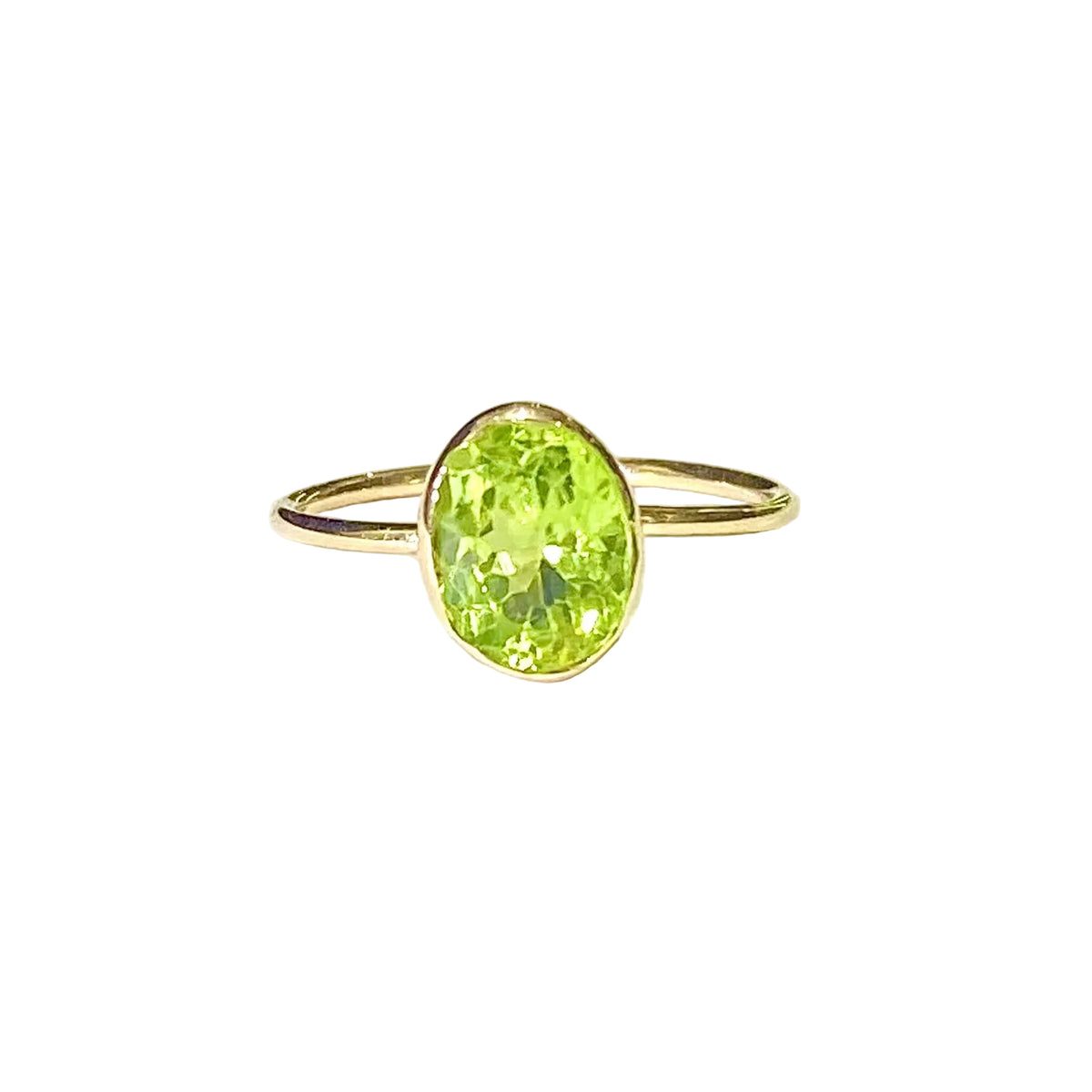9ct Yellow Gold Green Tourmaline Ring
