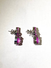 Pink Topaz Sterling Silver Stud Earrings