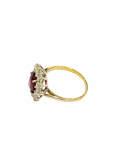 18ct Yellow Gold Ruby and Diamond Ring