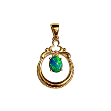 9ct Yellow Gold Opal Birthstone Pendant