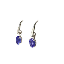 Sterling Silver, Tanzanite Earrings