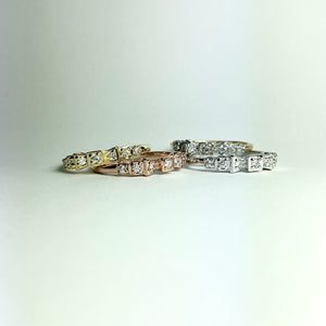 18ct Yellow Gold Diamond Bridge Ring