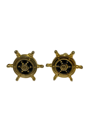 Costume ships wheel cufflinks