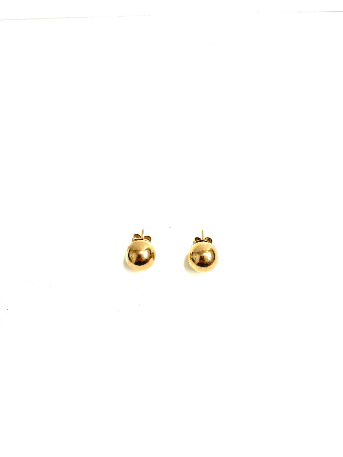 9ct Yellow Gold Large Ball Stud Earrings