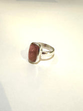 Sterling Silver 5ct Pink Tourmaline Cabochon Ring