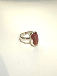 Sterling Silver 5ct Pink Tourmaline Cabochon Ring