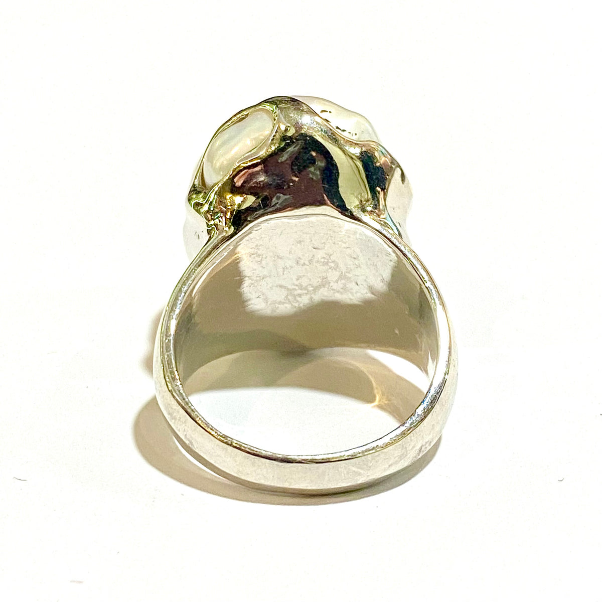 Sterling Silver Natural Baroque Pearl Ring