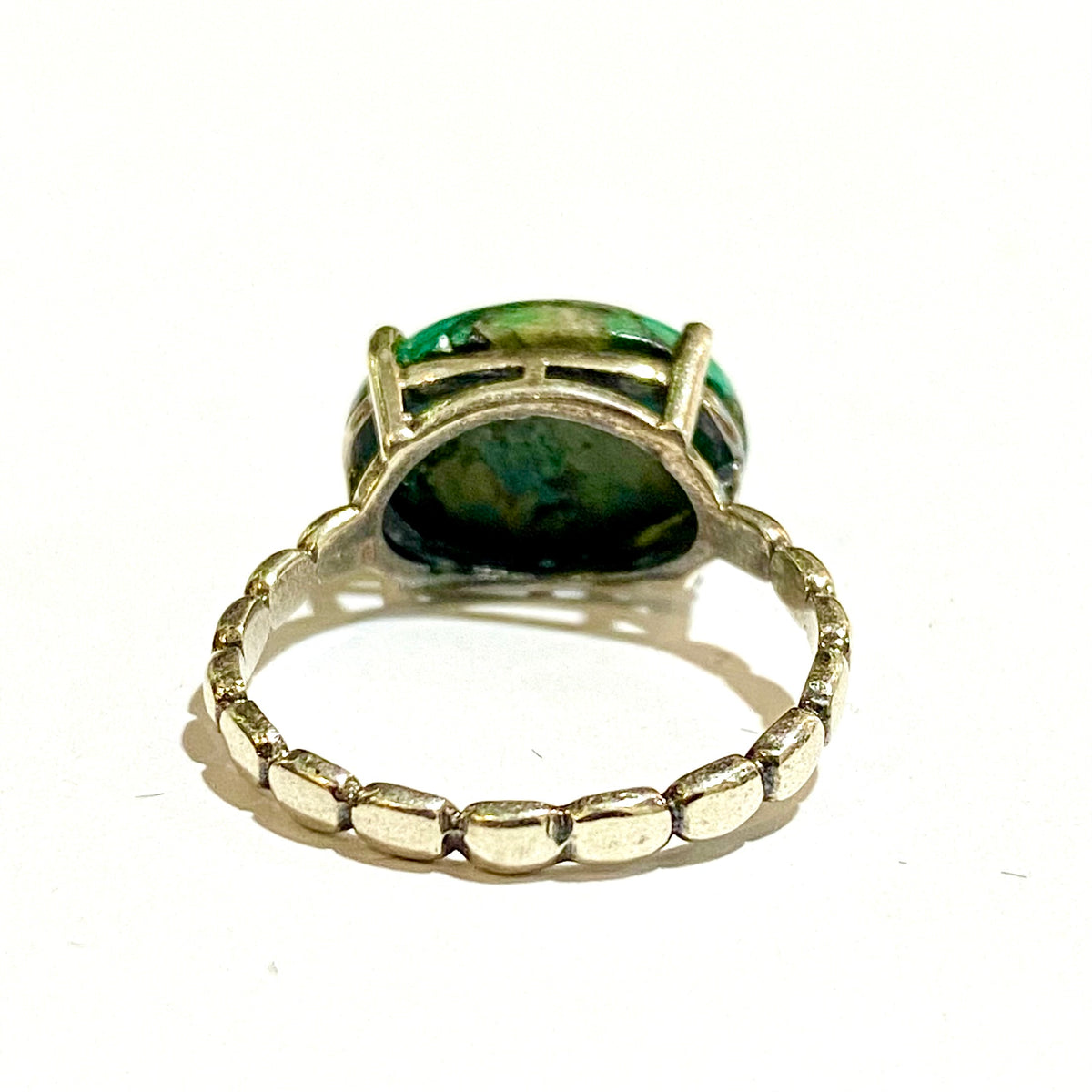 Sterling Silver Malachite Cabochon Ring
