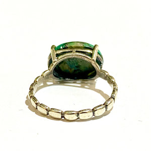Sterling Silver Malachite Cabochon Ring
