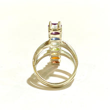 Sterling Silver Multi Gemstone Ring