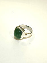 Sterling Silver 5ct Green Tourmaline Cabochon Ring