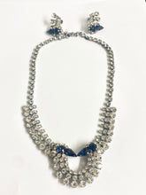 Vintage Crystal Necklace and Screw-on Earring Set