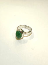 Sterling Silver 1.5 Green Tourmaline Cabochon Ring