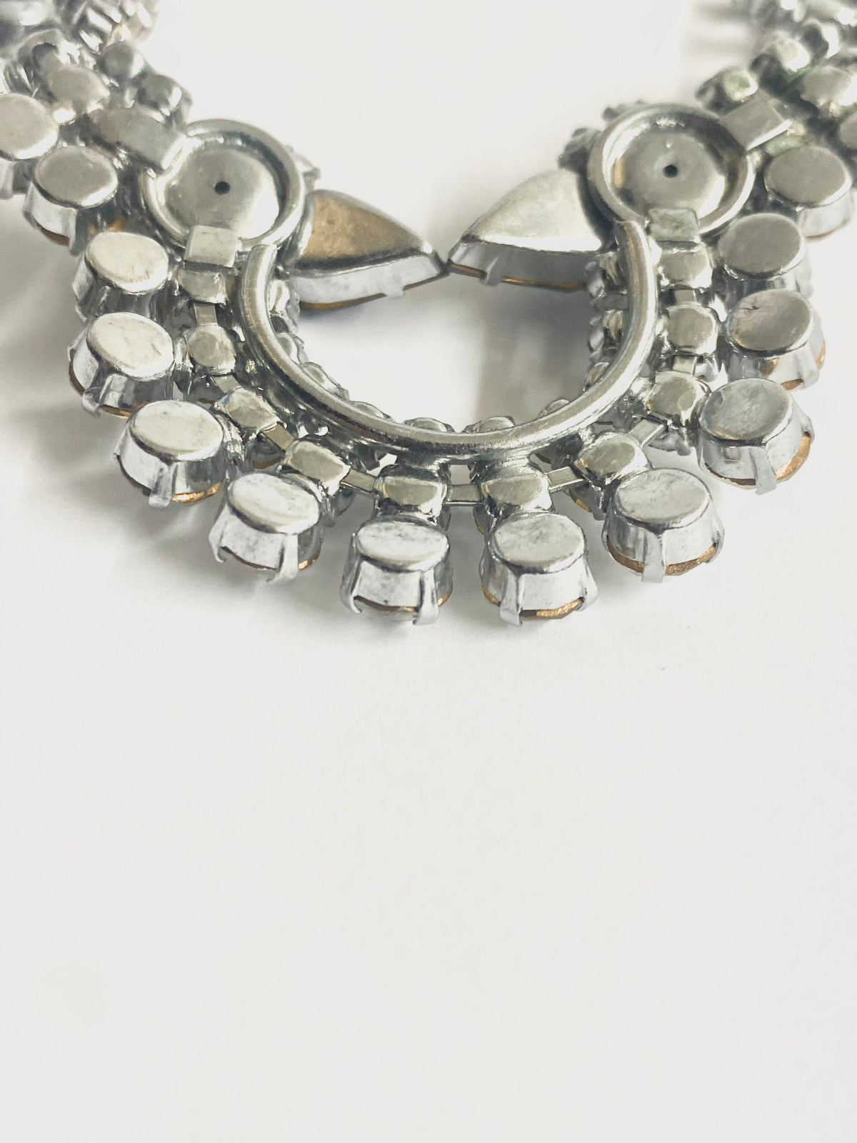 Vintage Crystal Necklace and Screw-on Earring Set